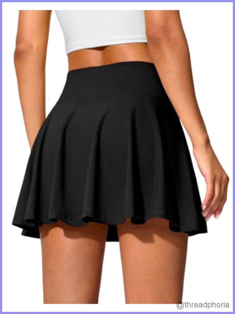 14\" Pleated Tennis Skort High Waisted with Pockets Tummy Control Skirt Women